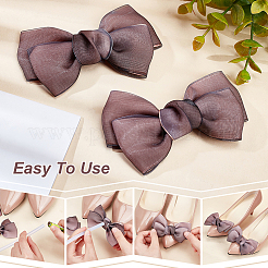 Ahademaker 12 stücke 6 farben handgemachte organza schleife&nbsp;DIY-GA0004-84