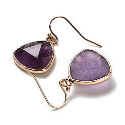 Natürlichen Amethyst Ohrringe&nbsp;EJEW-G413-01C-G