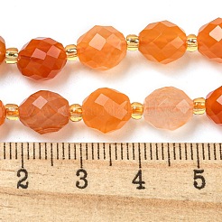 Fili di perline di agata naturale arancione del Botswana&nbsp;G-N342-45