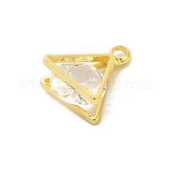 Pendentifs et breloques en laiton plaqué or 18 carat véritable avec micro pavé de zircones cubiques&nbsp;KK-S396-05D