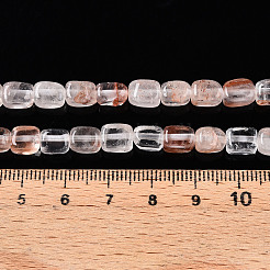 Natürliche Stränge aus hämatoidem Quarz / eisenhaltigen Quarzperlen&nbsp;G-T141-31