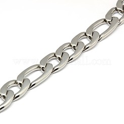 Colliers à chaîne Figaro en acier inoxydable 304 résistants au ternissement et à la mode pour hommes&nbsp;STAS-A028-N019P