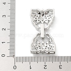 Messing Micro Pave klare Zirkonia Falte über Verschlüsse&nbsp;KK-Z083-04P