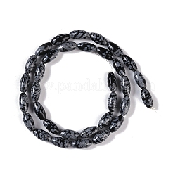 Naturschneeflocke Obsidian Perlen Stränge&nbsp;G-K362-I16-06