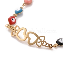 Bracelet à maillons en acier inoxydable 304 avec placage sous vide PVD&nbsp;BJEW-B062-13G
