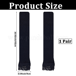 1 Paar lange Spitzenhandschuhe aus Acrylfasern&nbsp;AJEW-CN0006-67B