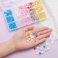 630 Stück 15 Stil umweltfreundliche transparente Acrylperlen&nbsp;TACR-YW0001-35