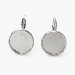 Anlaufgeschützte Ohrringbeschläge aus Edelstahl 304 mit Klappverschluss&nbsp;LS-STAS-L253-005C-P