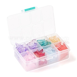 120pcs transparente sprühlackierte Glasanhänger&nbsp;GLAA-LS0001-01