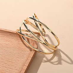 Bracelets manchette en fer électrophorèse&nbsp;BJEW-M057-07G