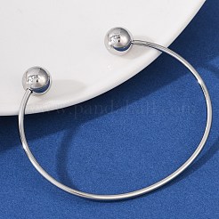 Bracelets manchettes ouverts en acier inoxydable 304&nbsp;BJEW-R019-01P-01