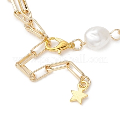 Bracelets à maillons en plastique ABS imitation perle&nbsp;BJEW-JB13094
