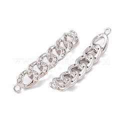 Breloques de connecteur en zircone cubique transparente pavée de laiton&nbsp;KK-S376-05P