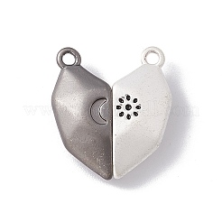 Fermoirs magnétiques en alliage de coeur d'amour&nbsp;FIND-C013-02B