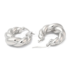Boucles d'oreilles créoles en acier inoxydable 304 anti-ternissement en forme de chaîne&nbsp;EJEW-B026-01P