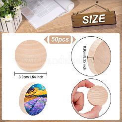 Unvollendete runde Schima-Holzstücke&nbsp;WOOD-WH0027-73