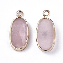 Colgantes naturales de cuarzo rosa&nbsp;G-N326-45D