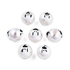 Halloween undurchsichtige ABS-Kunststoff-Perlen-Emaille-Perlen&nbsp;KY-G020-01I