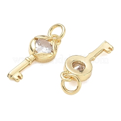 Ciondoli in ottone con pavé di zirconi chiari&nbsp;CU-CBA01AA-15G