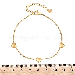Bracciali con maglie in perline di acciaio inossidabile 304&nbsp;SA-D001-07G