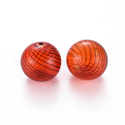 Perle di globo di vetro soffiato a mano trasparente&nbsp;GLAA-T012-40B-02