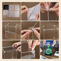 Acryl-Vitrinen für Minifiguren mit schwarzem Sockel&nbsp;ODIS-WH0079-068C