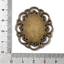 Filigrane Wrap Fassungen für Cabochon oval Legierung&nbsp;PALLOY-N0088-10AB-NF