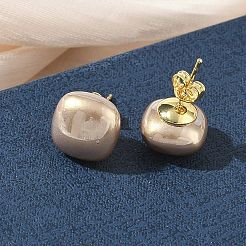 Ohrstecker aus Messing und ABS-Kunststoff mit Imitationsperlen für Damen&nbsp;PL-CBA760A-03A-G03