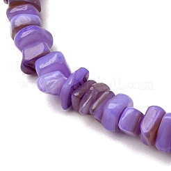 Bracelets de cheville en perles de coquillages d'eau douce naturels teints&nbsp;AJEW-AN00746-03