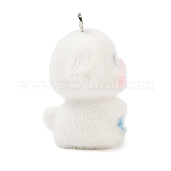 Pendentifs en résine opaque à motif de flocage animalier&nbsp;RESI-I353-01P-05