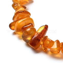 Natürliche Bernstein-Chip-Perlen-Stretch-Armbänder für Eltern und Kind&nbsp;BJEW-JB06819