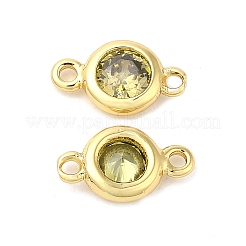 Verbindungsanhänger aus Messing mit kubischem Zirkonia-Pavé&nbsp;KK-TAC0015-01G-05