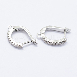 Risultati dell'orecchino a cerchio in ottone con micro pavé di zirconi cubici con chiusura a scatto&nbsp;KK-K220-08