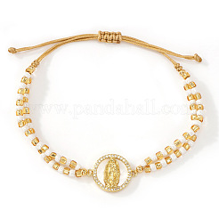 Verstellbare Armbänder mit Anhänger der Heiligen Benedikt Jungfrau aus Messing und Emaille&nbsp;FQ5535