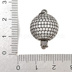Chiusure a scatola con micro pavé di zirconi chiari in ottone&nbsp;CU-CBA8324-01B