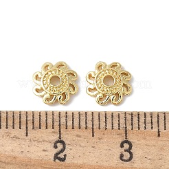 Tappi di perline fiore in ottone&nbsp;KK-F892-34G-07