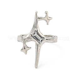 Bague de manchette ouverte en alliage de zinc étoile&nbsp;LS-RJEW-Z048-01P-02