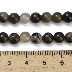 Colliers de perles d'agate volcanique naturelle&nbsp;X-G-G305-A01-6mm