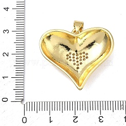 Colgantes de circonita cúbica transparente con micropavé de latón para el día de San Valentín&nbsp;KK-A293-19B-G