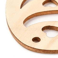 Bricolage en forme d'oeuf fait à la main évider le bois de graffiti&nbsp;WOOD-G007-01I