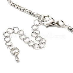 Halsketten mit Kristall-Strass-Latz&nbsp;NJEW-L176-03P