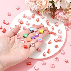 50 Stück handgefertigte Fimo-Perlen&nbsp;CLAY-YW0002-30