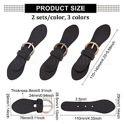 6 set 3 fibbie in pelle nera&nbsp;FIND-FG0002-23