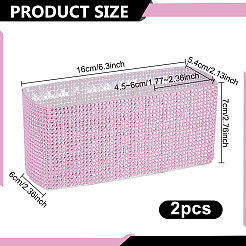 Boîtes de rangement en plastique à strass à 3 compartiment&nbsp;AJEW-WH0752-784B