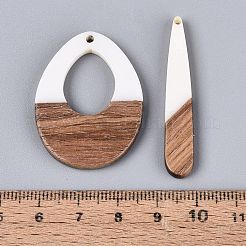 18 pièces 9 styles pendentifs en résine opaque et bois de noyer&nbsp;RESI-N053-24