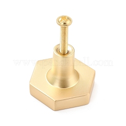 Esagono con maniglie e pomelli in ottone con motivo a griglia&nbsp;DIY-P054-A01