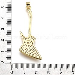 Porte micro ouvrent pendentifs zircone cubique en laiton de placage&nbsp;KK-K401-61B-G