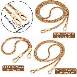 3 pz 3 stili di cinghie per borsa a catena piatta a serpente in ferro&nbsp;FIND-BT0001-26