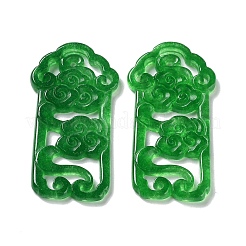 Colgantes grabados teñidos de jade blanco natural&nbsp;G-Q009-01