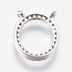 Breloques en laiton avec zircone cubique de micro pave&nbsp;ZIRC-E145-06P